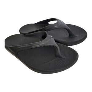 Oofos Oolala Sandals Black Recovery Foam Arch Comfort Flip Flip Women 5